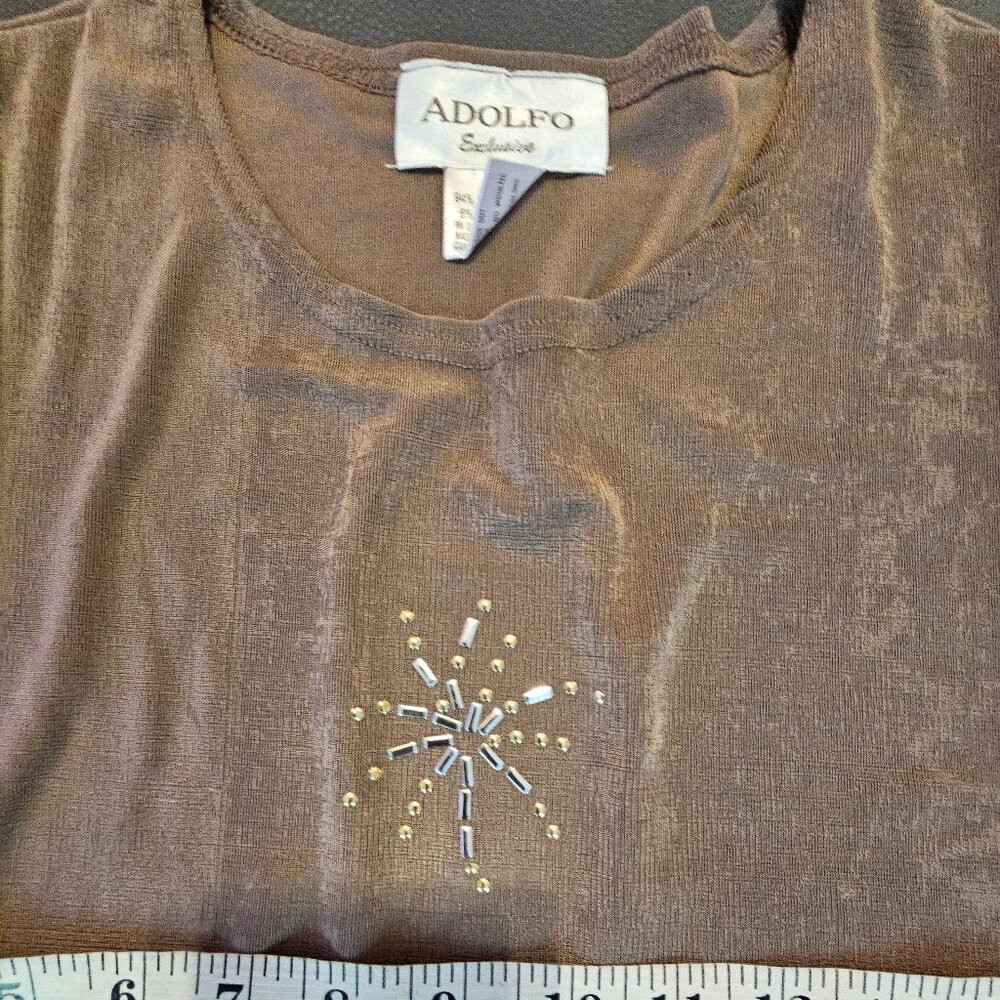 Adolfo Beige Blouse - Picture 4 of 5